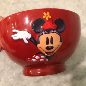 Disney Minnie Mouse Red Bowl Disneyland Paris Resort Rare